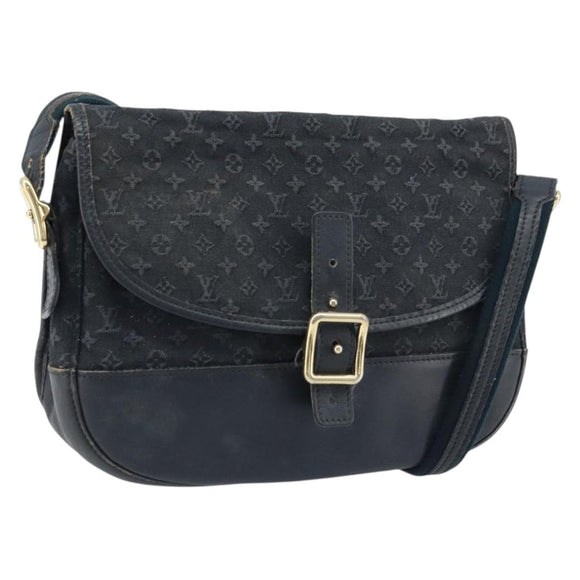 LOUIS VUITTON Monogram Mini Belanger Shoulder Bag Black M92672 LV Auth 172756