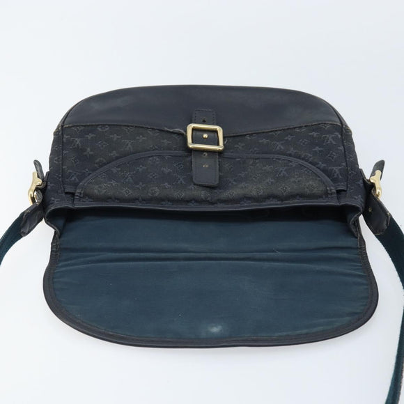 LOUIS VUITTON Monogram Mini Belanger Shoulder Bag Black M92672 LV Auth 172756