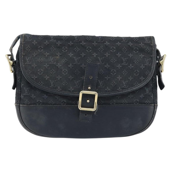 LOUIS VUITTON Monogram Mini Belanger Shoulder Bag Black M92672 LV Auth 172756