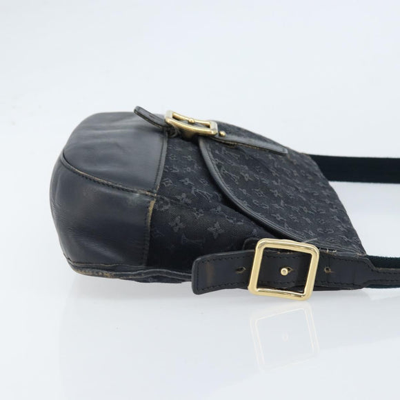 LOUIS VUITTON Monogram Mini Belanger Shoulder Bag Black M92672 LV Auth 172756