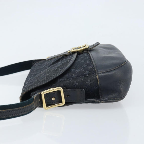 LOUIS VUITTON Monogram Mini Belanger Shoulder Bag Black M92672 LV Auth 172756