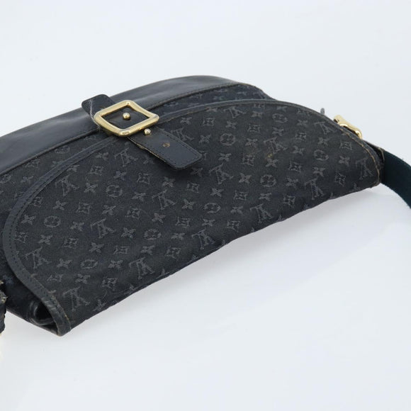 LOUIS VUITTON Monogram Mini Belanger Shoulder Bag Black M92672 LV Auth 172756