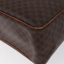 CELINE Macadam Canvas Hand Bag PVC Leather Brown Gold Auth 172767-14