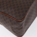 CELINE Macadam Canvas Hand Bag PVC Leather Brown Gold Auth 172767-15