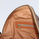CELINE Macadam Canvas Hand Bag PVC Leather Brown Gold Auth 172767-21
