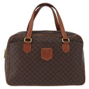 CELINE Macadam Canvas Hand Bag PVC Leather Brown Gold Auth 172767-13