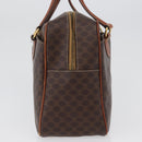 CELINE Macadam Canvas Hand Bag PVC Leather Brown Gold Auth 172767-3