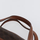 CELINE Macadam Canvas Hand Bag PVC Leather Brown Gold Auth 172767-8