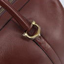 CARTIER Must Line Hand Bag Leather Bordeaux Gold Auth 172770-11