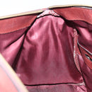CARTIER Must Line Hand Bag Leather Bordeaux Gold Auth 172770-19