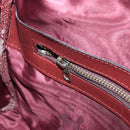 CARTIER Must Line Hand Bag Leather Bordeaux Gold Auth 172770-20