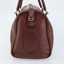 CARTIER Must Line Hand Bag Leather Bordeaux Gold Auth 172770-4
