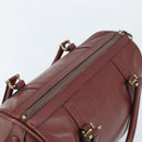 CARTIER Must Line Hand Bag Leather Bordeaux Gold Auth 172770-6