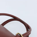 CARTIER Must Line Hand Bag Leather Bordeaux Gold Auth 172770-8