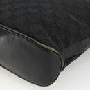 GUCCI GG Canvas Shoulder Bag Black Silver 109097 Auth 172771-10
