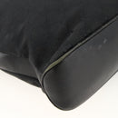 GUCCI GG Canvas Shoulder Bag Black Silver 109097 Auth 172771-13
