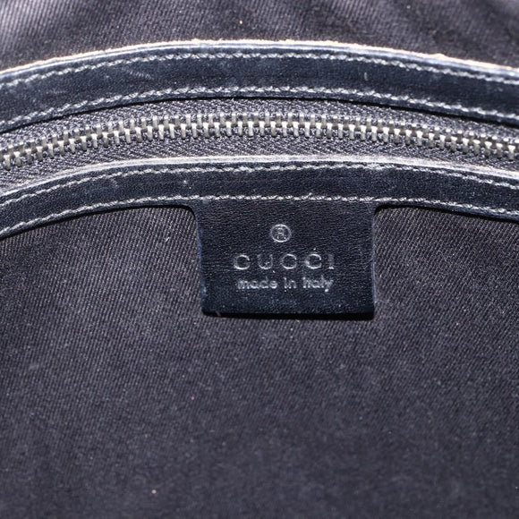 GUCCI GG Canvas Shoulder Bag Black Silver 109097 Auth 172771