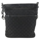 GUCCI GG Canvas Shoulder Bag Black Silver 109097 Auth 172771-2