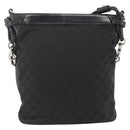 GUCCI GG Canvas Shoulder Bag Black Silver 109097 Auth 172771-3