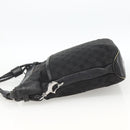 GUCCI GG Canvas Shoulder Bag Black Silver 109097 Auth 172771-4