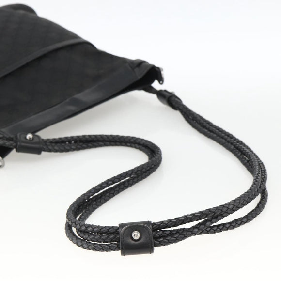 GUCCI GG Canvas Shoulder Bag Black Silver 109097 Auth 172771