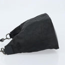GUCCI GG Canvas Bamboo Shoulder Bag Nylon Black Silver 000 0531 Auth 172773-4