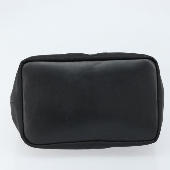 GUCCI GG Canvas Bamboo Shoulder Bag Nylon Black Silver 000 0531 Auth 172773