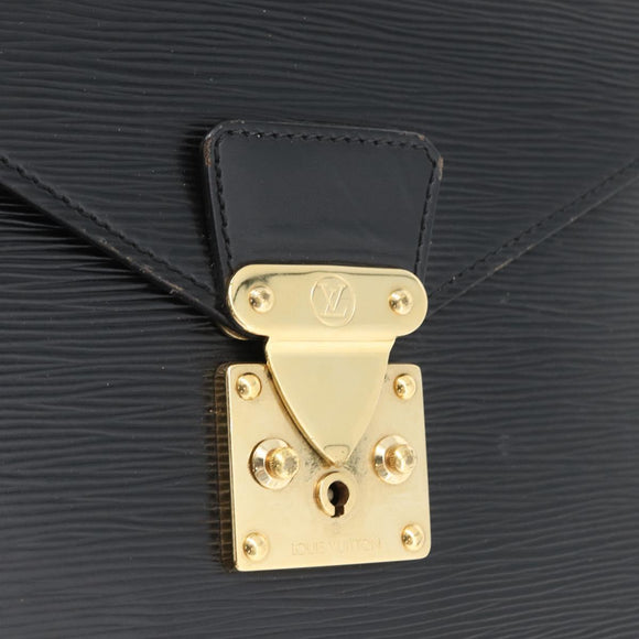 LOUIS VUITTON Epi Serviette Conseiller Aktenkoffer Schwarz M54422 LV Auth 172775