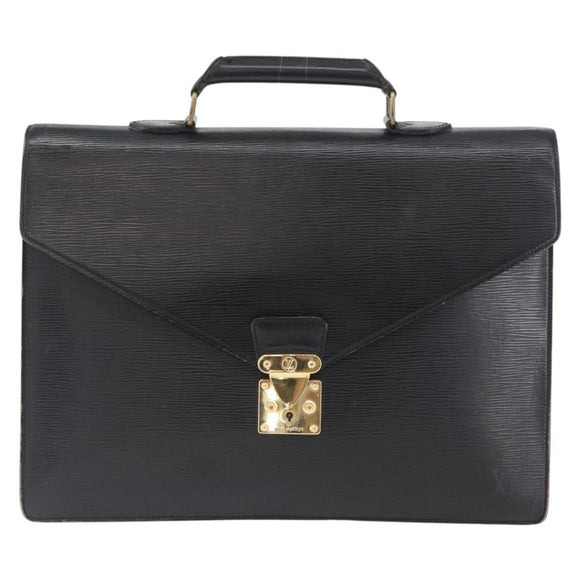 LOUIS VUITTON Epi Serviette Conseiller Aktenkoffer Schwarz M54422 LV Auth 172775