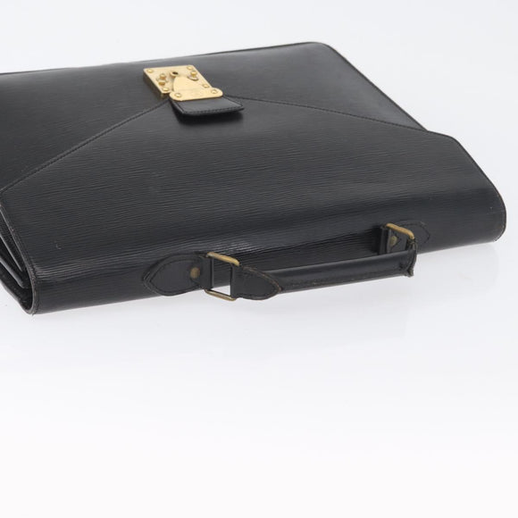 LOUIS VUITTON Epi Serviette Conseiller Aktenkoffer Schwarz M54422 LV Auth 172775