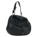SAINT LAURENT Shoulder Bag Leather Black Silver Auth 172776V-1