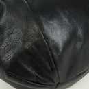 SAINT LAURENT Shoulder Bag Leather Black Silver Auth 172776V-13
