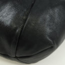 SAINT LAURENT Shoulder Bag Leather Black Silver Auth 172776V-14