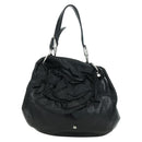 SAINT LAURENT Shoulder Bag Leather Black Silver Auth 172776V-2