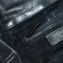 SAINT LAURENT Shoulder Bag Leather Black Silver Auth 172776V-21