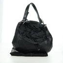 SAINT LAURENT Shoulder Bag Leather Black Silver Auth 172776V-25