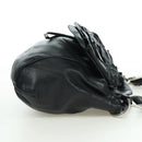 SAINT LAURENT Shoulder Bag Leather Black Silver Auth 172776V-5