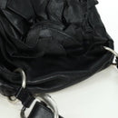 SAINT LAURENT Shoulder Bag Leather Black Silver Auth 172776V-6