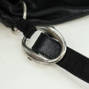 SAINT LAURENT Shoulder Bag Leather Black Silver Auth 172776V-8