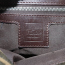 FENDI Zucca Canvas Mamma Baguette Shoulder Bag Black Brown Auth 172779V-21