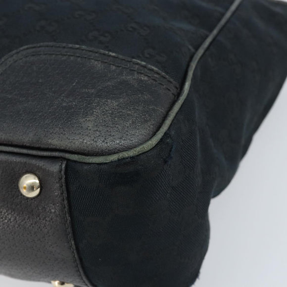 GUCCI GG Canvas Web Sherry Line Tragetasche Schwarz Gold 163805 Auth 172780