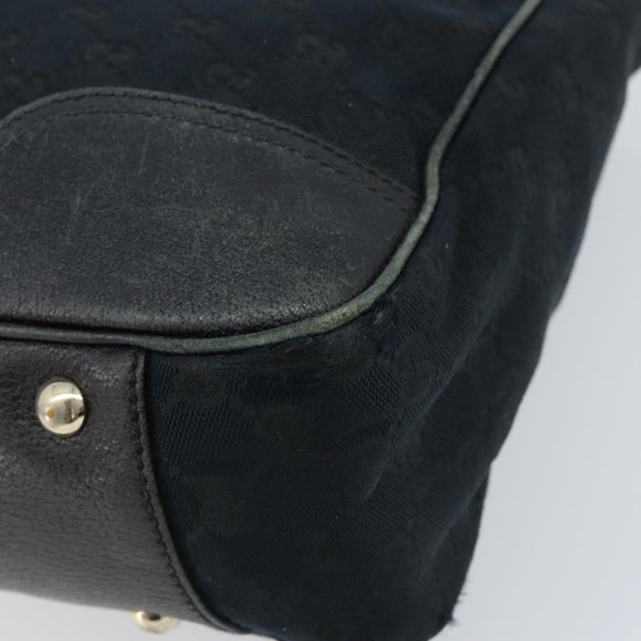 GUCCI GG Canvas Web Sherry Line Tragetasche Schwarz Gold 163805 Auth 172780