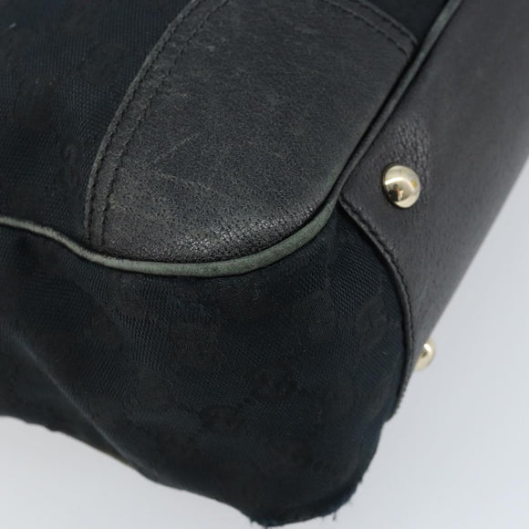 GUCCI GG Canvas Web Sherry Line Tragetasche Schwarz Gold 163805 Auth 172780