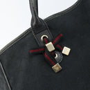 GUCCI GG Canvas Web Sherry Line Tragetasche Schwarz Gold 163805 Auth 172780-10