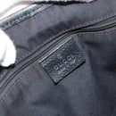 GUCCI GG Canvas Web Sherry Line Tote Bag Black Gold 163805 Auth 172780-17
