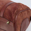 CARTIER Must Line Hand Bag Leather Bordeaux Gold Auth 172781-9