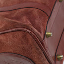 CARTIER Must Line Hand Bag Leather Bordeaux Gold Auth 172781-14
