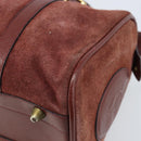 CARTIER Must Line Hand Bag Leather Bordeaux Gold Auth 172781-15