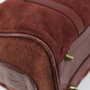 CARTIER Must Line Hand Bag Leather Bordeaux Gold Auth 172781-16