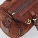CARTIER Must Line Hand Bag Leather Bordeaux Gold Auth 172781-10